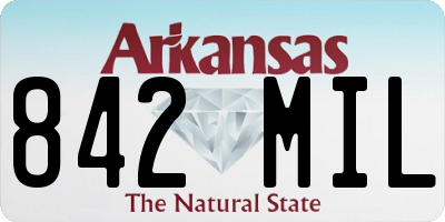 AR license plate 842MIL