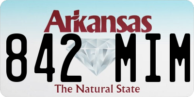 AR license plate 842MIM
