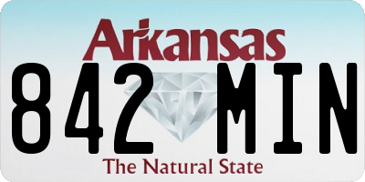 AR license plate 842MIN