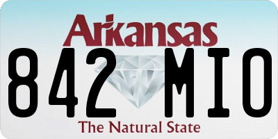 AR license plate 842MIO