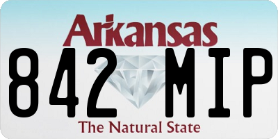 AR license plate 842MIP