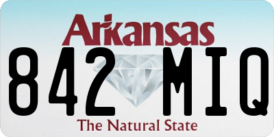 AR license plate 842MIQ