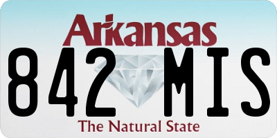 AR license plate 842MIS