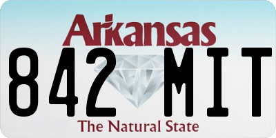 AR license plate 842MIT