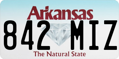 AR license plate 842MIZ