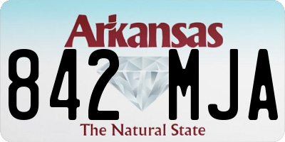 AR license plate 842MJA