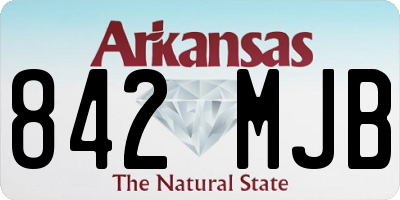AR license plate 842MJB
