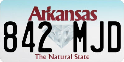 AR license plate 842MJD