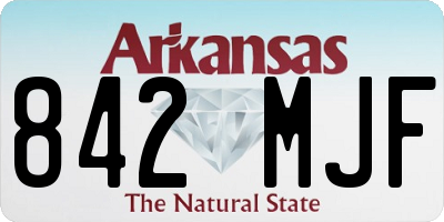 AR license plate 842MJF