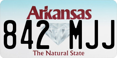 AR license plate 842MJJ
