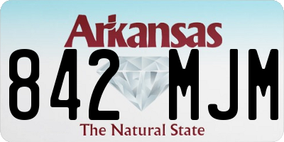 AR license plate 842MJM