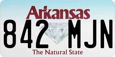AR license plate 842MJN