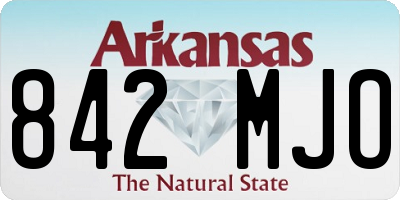 AR license plate 842MJO