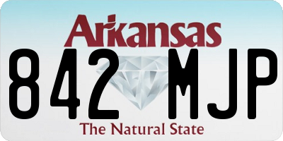 AR license plate 842MJP
