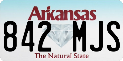 AR license plate 842MJS