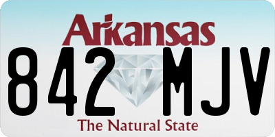 AR license plate 842MJV
