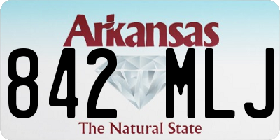 AR license plate 842MLJ
