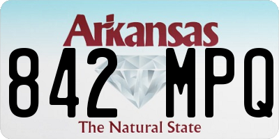 AR license plate 842MPQ