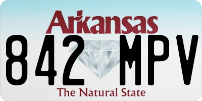 AR license plate 842MPV
