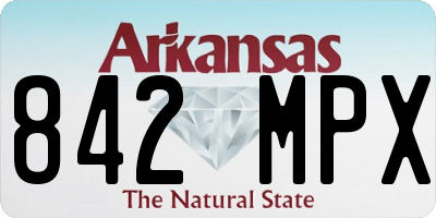 AR license plate 842MPX
