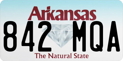 AR license plate 842MQA