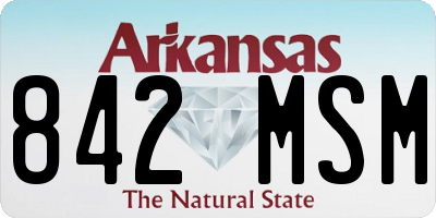 AR license plate 842MSM