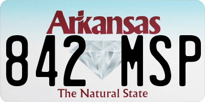 AR license plate 842MSP