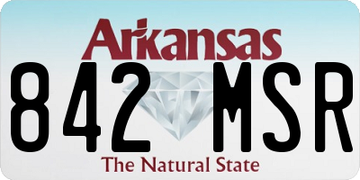 AR license plate 842MSR