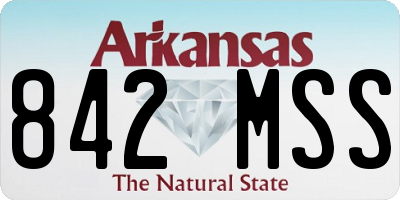 AR license plate 842MSS