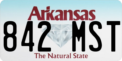 AR license plate 842MST