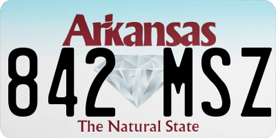 AR license plate 842MSZ