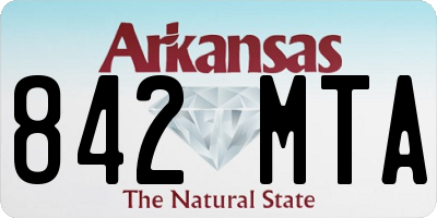 AR license plate 842MTA