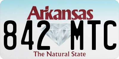 AR license plate 842MTC