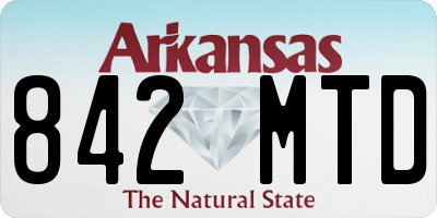 AR license plate 842MTD