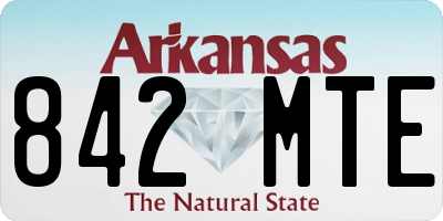 AR license plate 842MTE