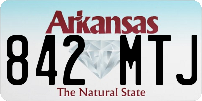 AR license plate 842MTJ