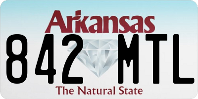 AR license plate 842MTL