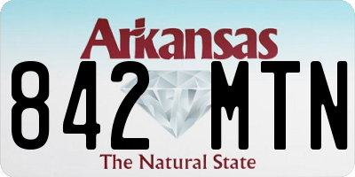 AR license plate 842MTN