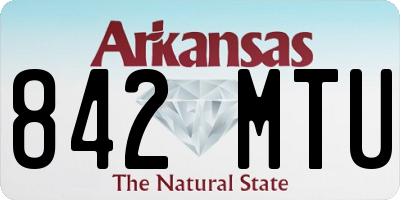 AR license plate 842MTU