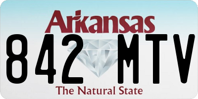 AR license plate 842MTV