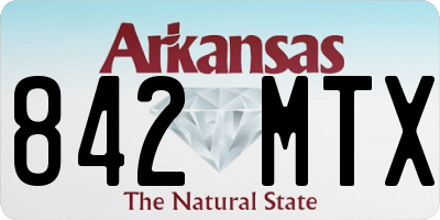 AR license plate 842MTX