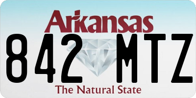 AR license plate 842MTZ