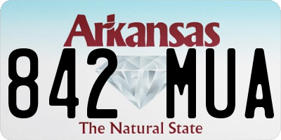 AR license plate 842MUA