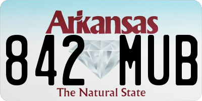 AR license plate 842MUB