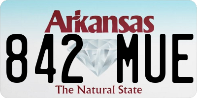 AR license plate 842MUE
