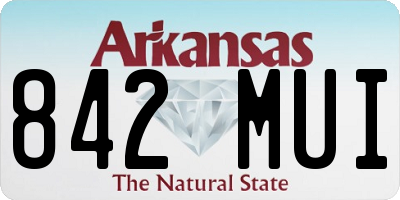 AR license plate 842MUI