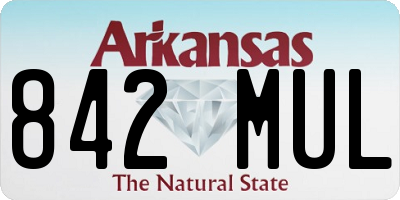 AR license plate 842MUL