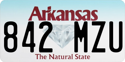 AR license plate 842MZU