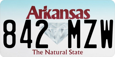 AR license plate 842MZW