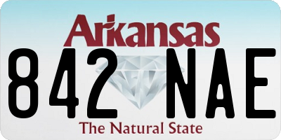 AR license plate 842NAE